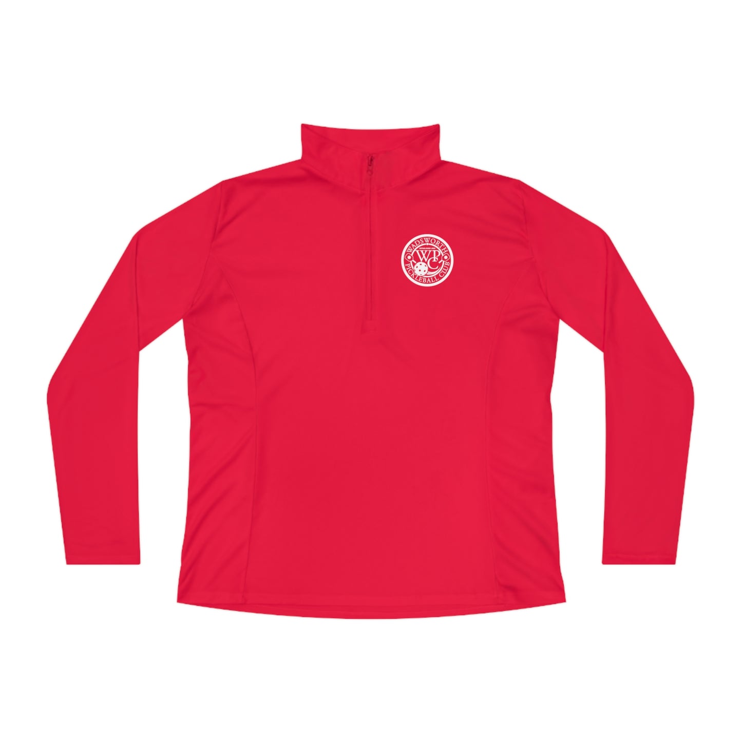 WPC BLACK-WHITE LOGOS LADIES SPORT-TEK (FRONT & BACK) - Ladies Quarter-Zip Pullover