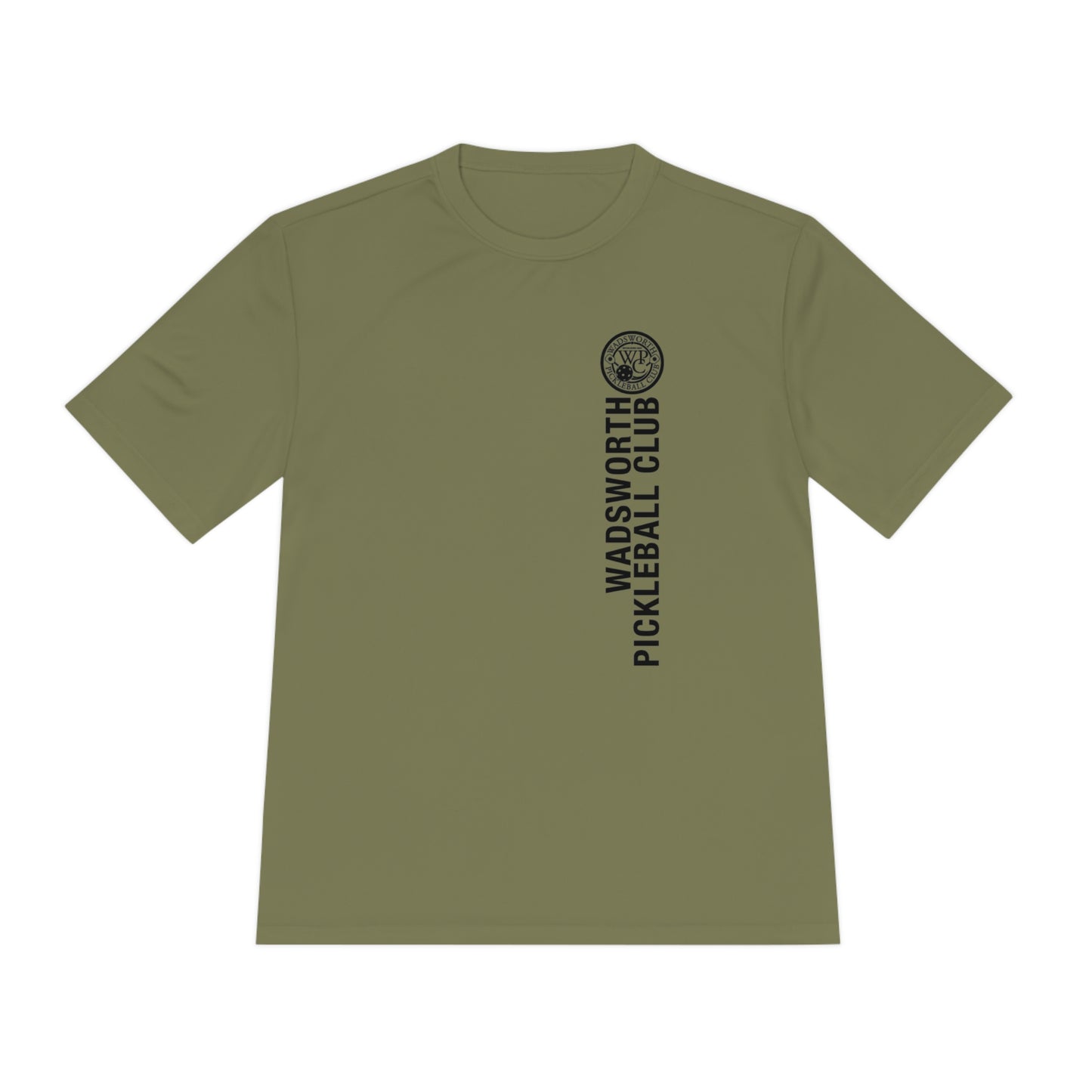 WPC BLACK VERTICAL LOGO SPORT-TEK (FRONT & LOGO BACK) - Unisex Moisture Wicking Tee