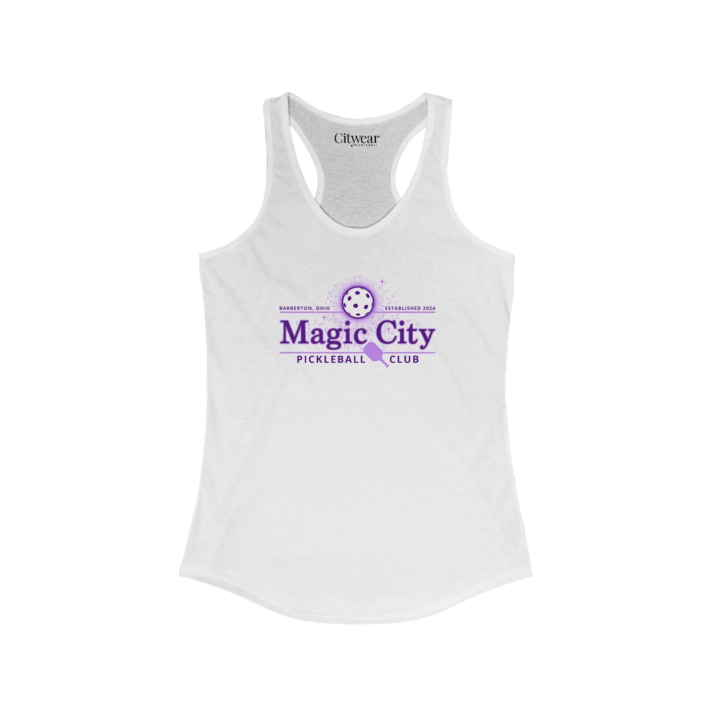 MCPC LOGO (FRONT & PICKLEBALL BACK) - Women's Ideal Racerback Tank