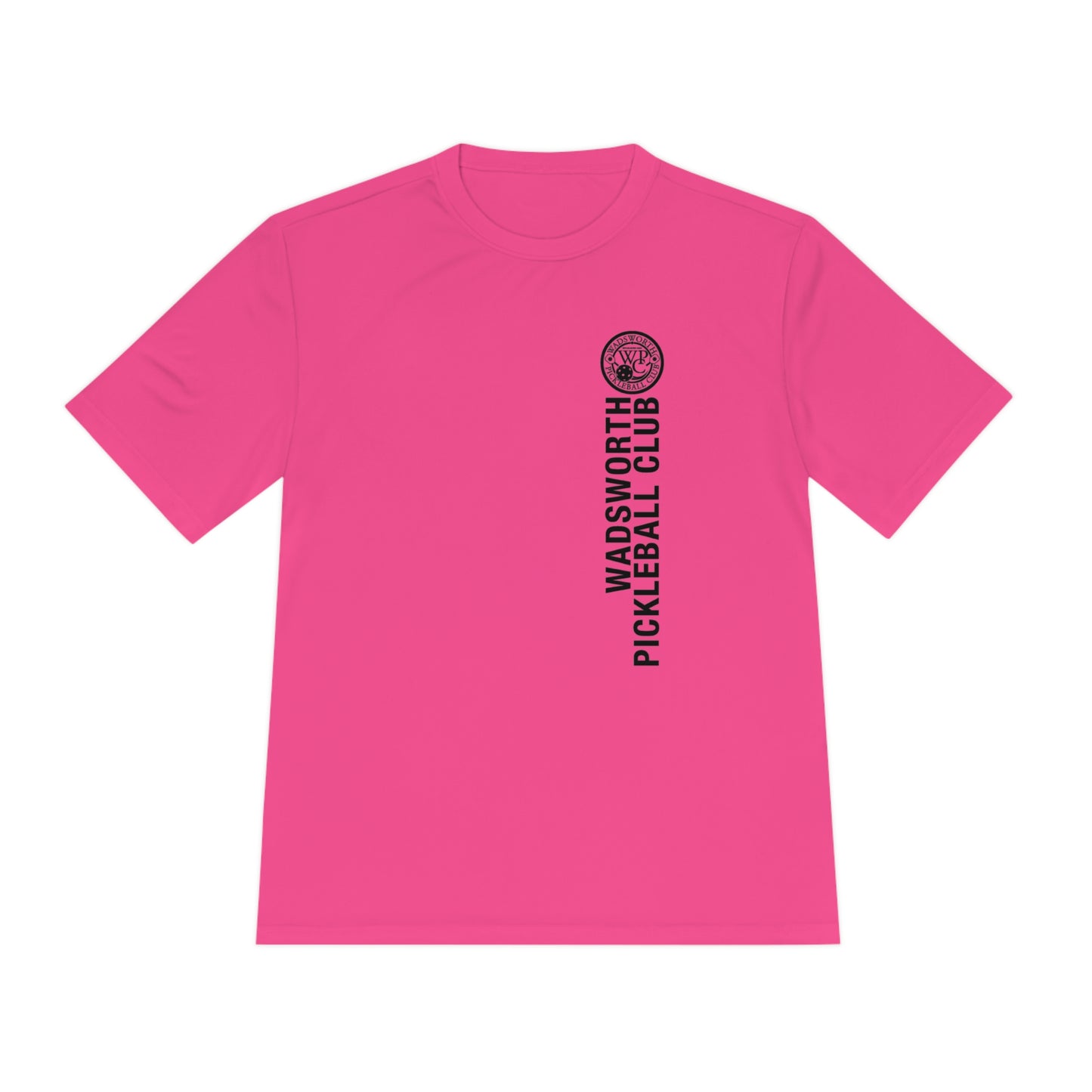 WPC BLACK VERTICAL LOGO SPORT-TEK (FRONT & LOGO BACK) - Unisex Moisture Wicking Tee