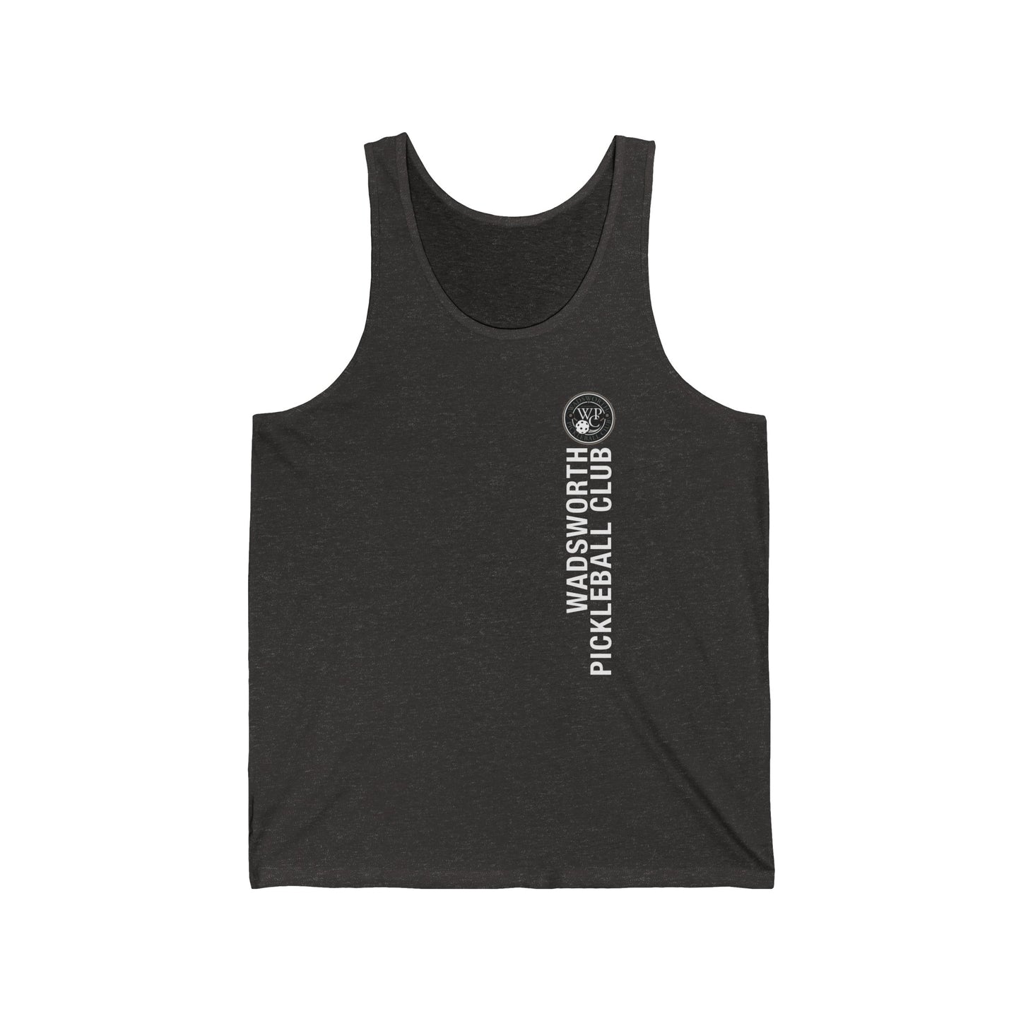 WPC GRAY VERTICAL LOGO (FRONT & PICKLEBALL BACK) - Unisex Jersey Tank