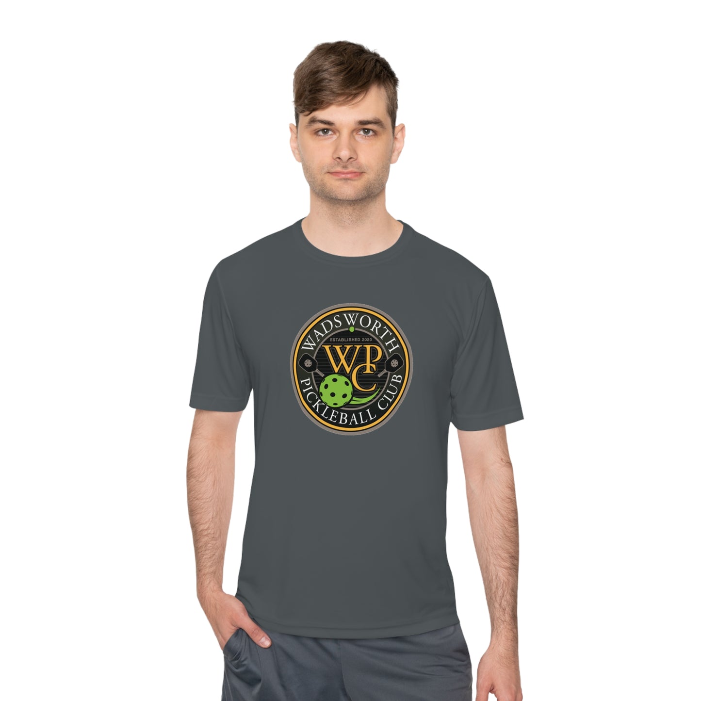 WPC COLOR LOGO SPORT-TEK (FRONT & PICKLEBALL BACK) - Unisex Moisture Wicking Tee