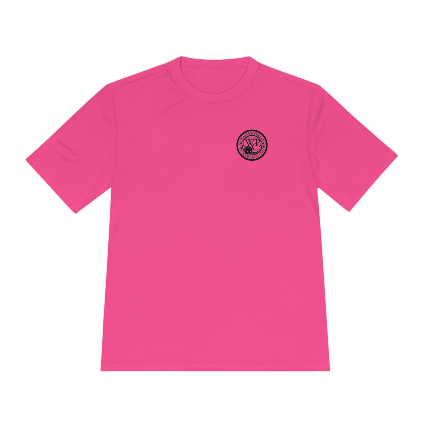 WPC BLACK-WHITE POCKET LOGO SPORT-TEK (FRONT & LOGO BACK) - Unisex Moisture Wicking Tee