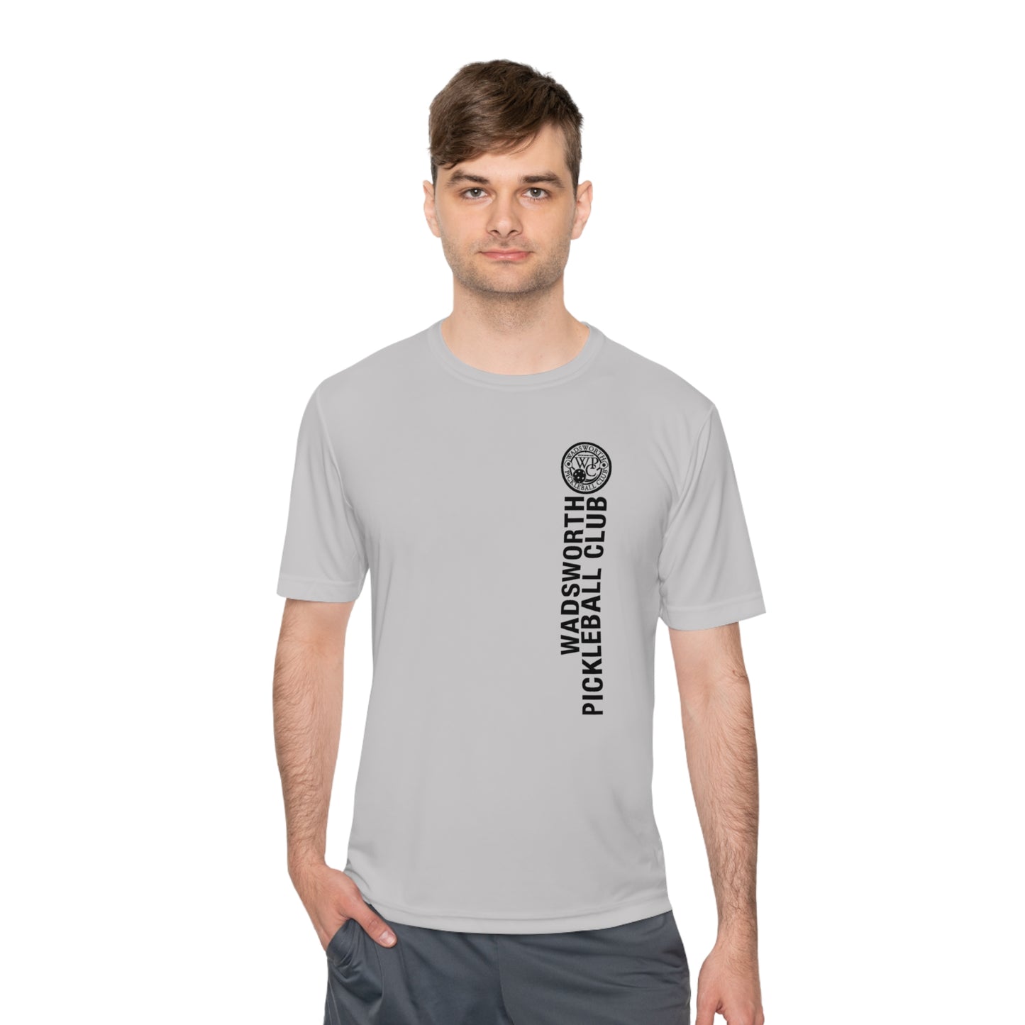 WPC BLACK VERTICAL LOGO SPORT-TEK (FRONT & LOGO BACK) - Unisex Moisture Wicking Tee