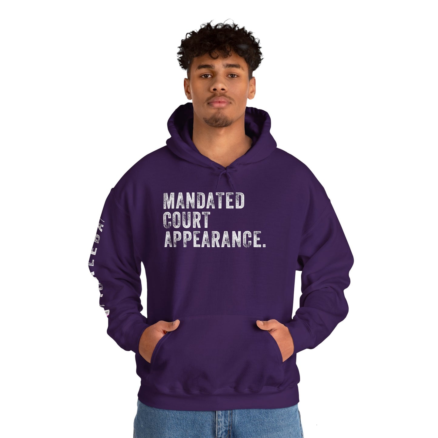 MANDATED COURT APPEARANCE, Unisex Heavy Blend™ Hooded Sweatshirt