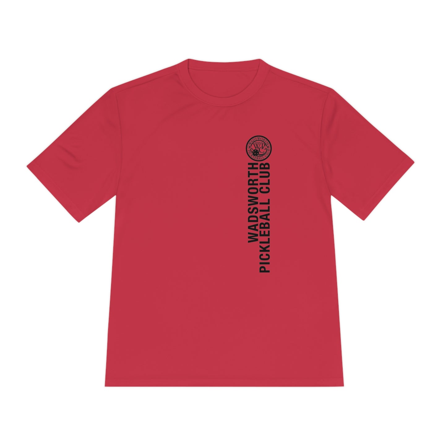 WPC BLACK VERTICAL LOGO SPORT-TEK (FRONT & LOGO BACK) - Unisex Moisture Wicking Tee