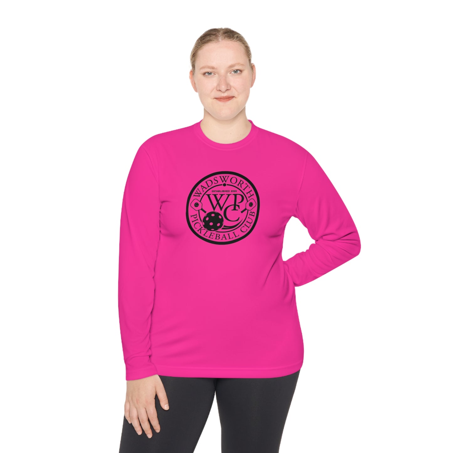 WPC BLACK-WHITE LOGO SPORT-TEK (FRONT & PICKLEBALL BACK) - Unisex Lightweight Long Sleeve Tee