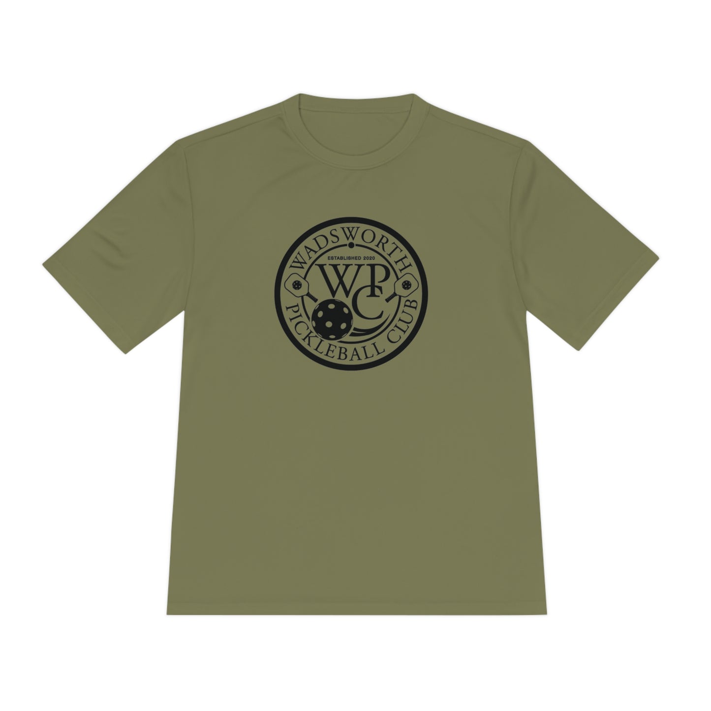 WPC BLACK-WHITE LOGO SPORT-TEK (FRONT & PICKLEBALL BACK) - Unisex Moisture Wicking Tee
