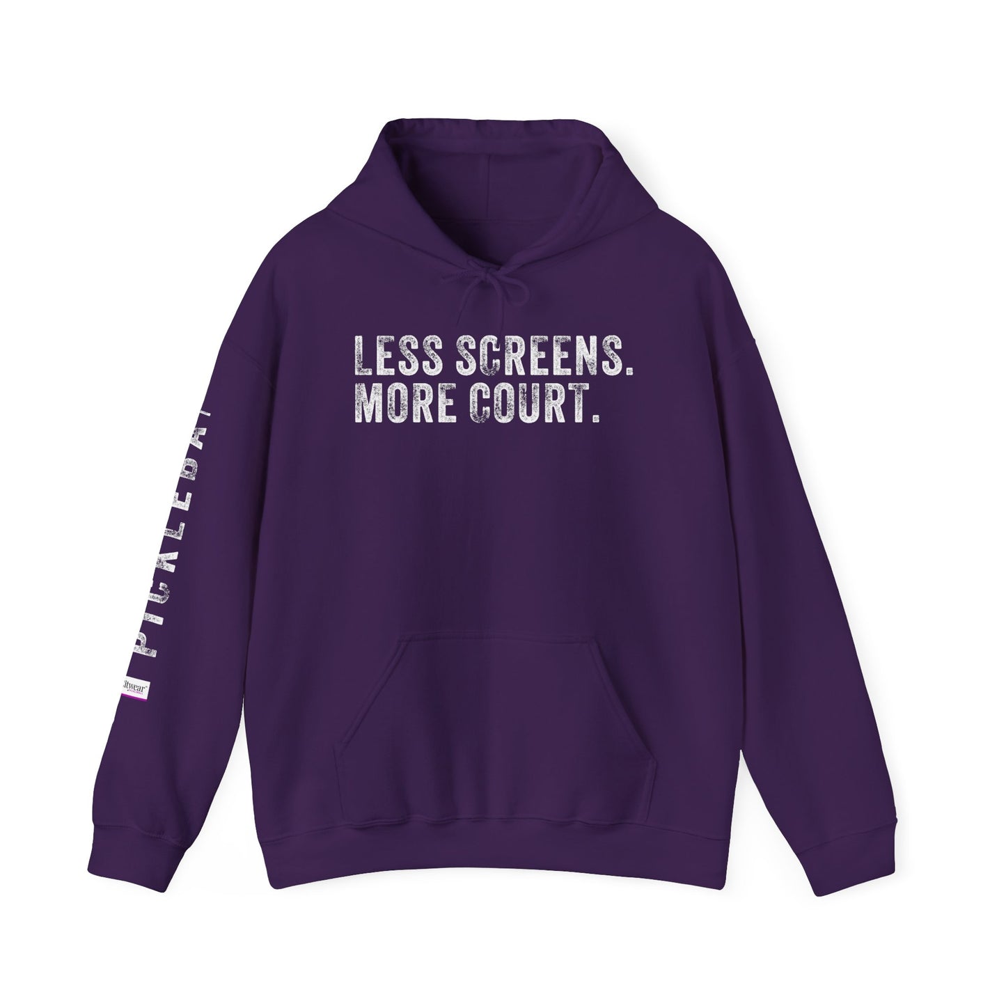 LESS SCREENS. MORE COURT, Unisex Heavy Blend™ Hooded Sweatshirt