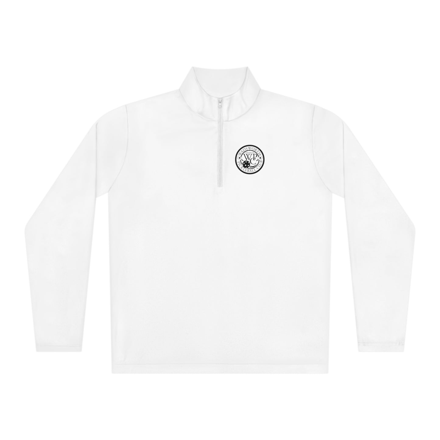 WPC BLACK-WHITE LOGO (FRONT & PICKLEBALL BACK) - Unisex Quarter-Zip Pullover