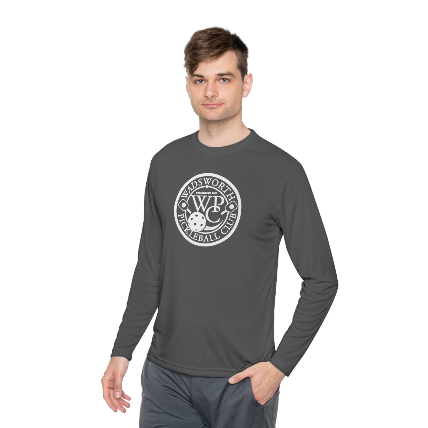 WPC BLACK-WHITE LOGO SPORT-TEK (FRONT & PICKLEBALL BACK) - Unisex Lightweight Long Sleeve Tee