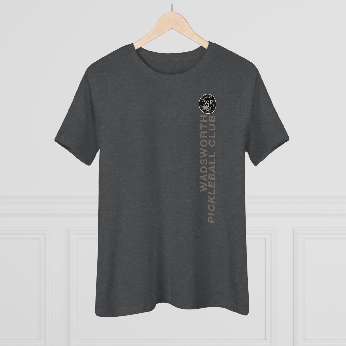 WPC VERTICAL GRAY WHITE, Relaxed Fit Women's T-shirt