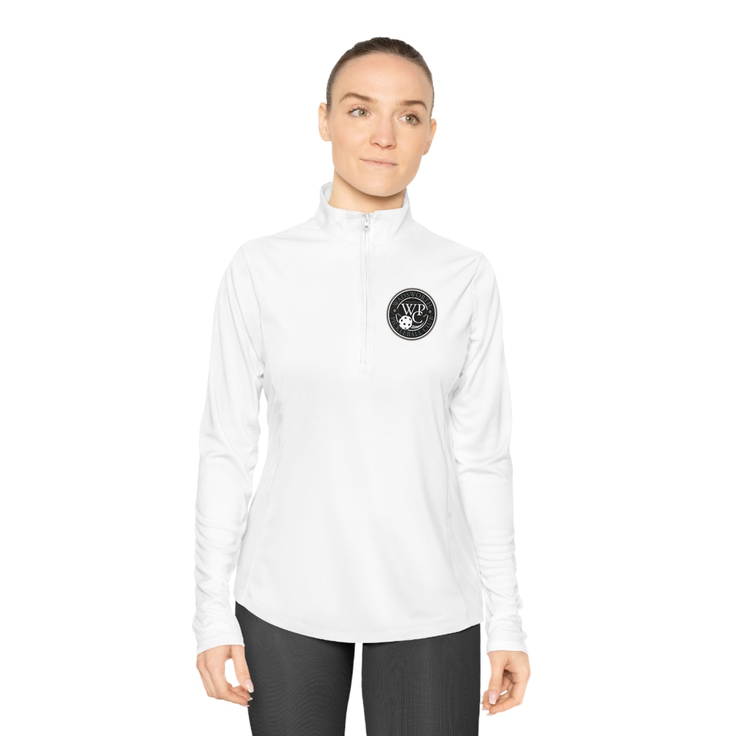 WPC CIRCULAR GRAY LOGOS LADIES SPORT-TEK (FRONT & BACK) - Ladies Quarter-Zip Pullover