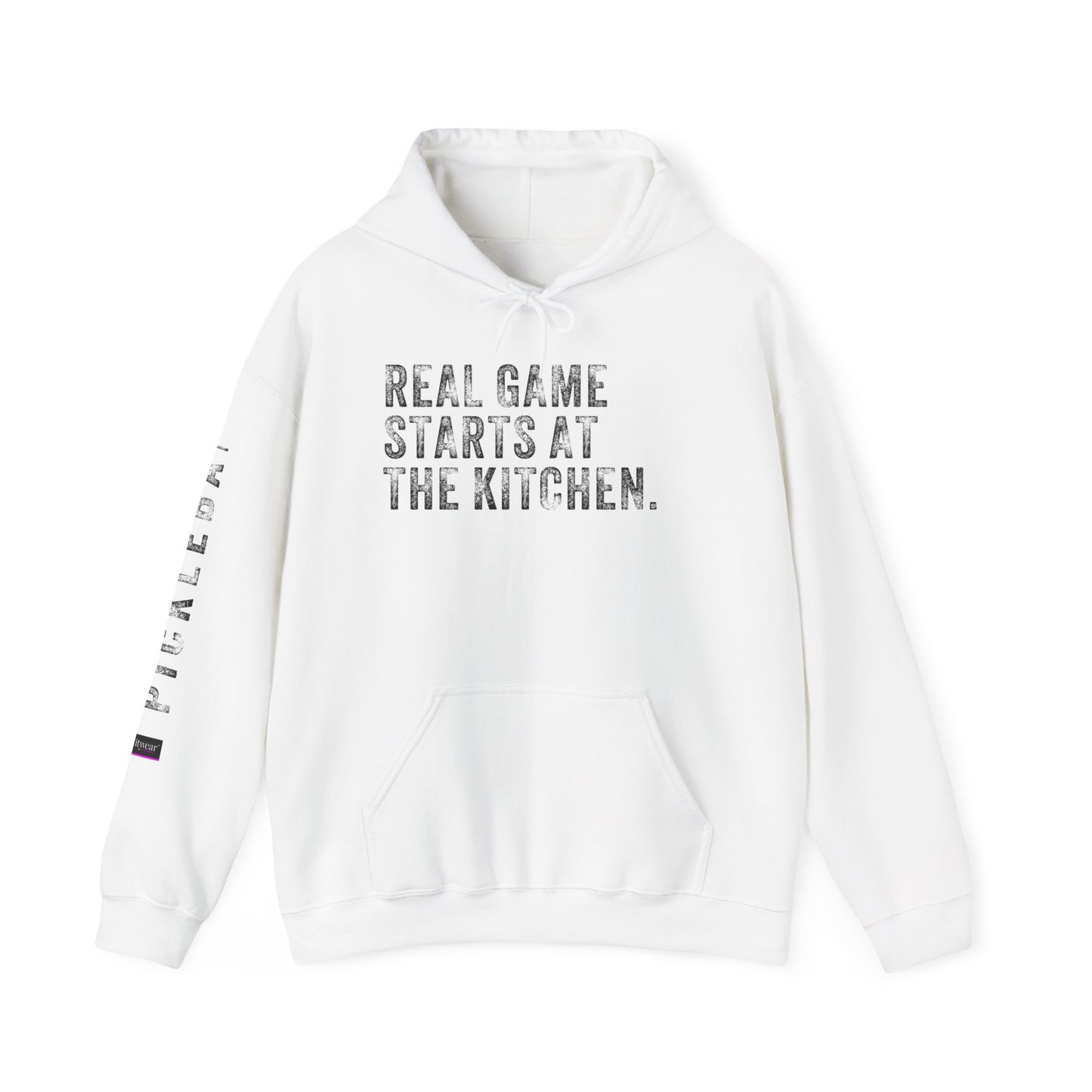 REAL GAME STARTS AT THE KITCHEN, Unisex Heavy Blend™ Hooded Sweatshirt