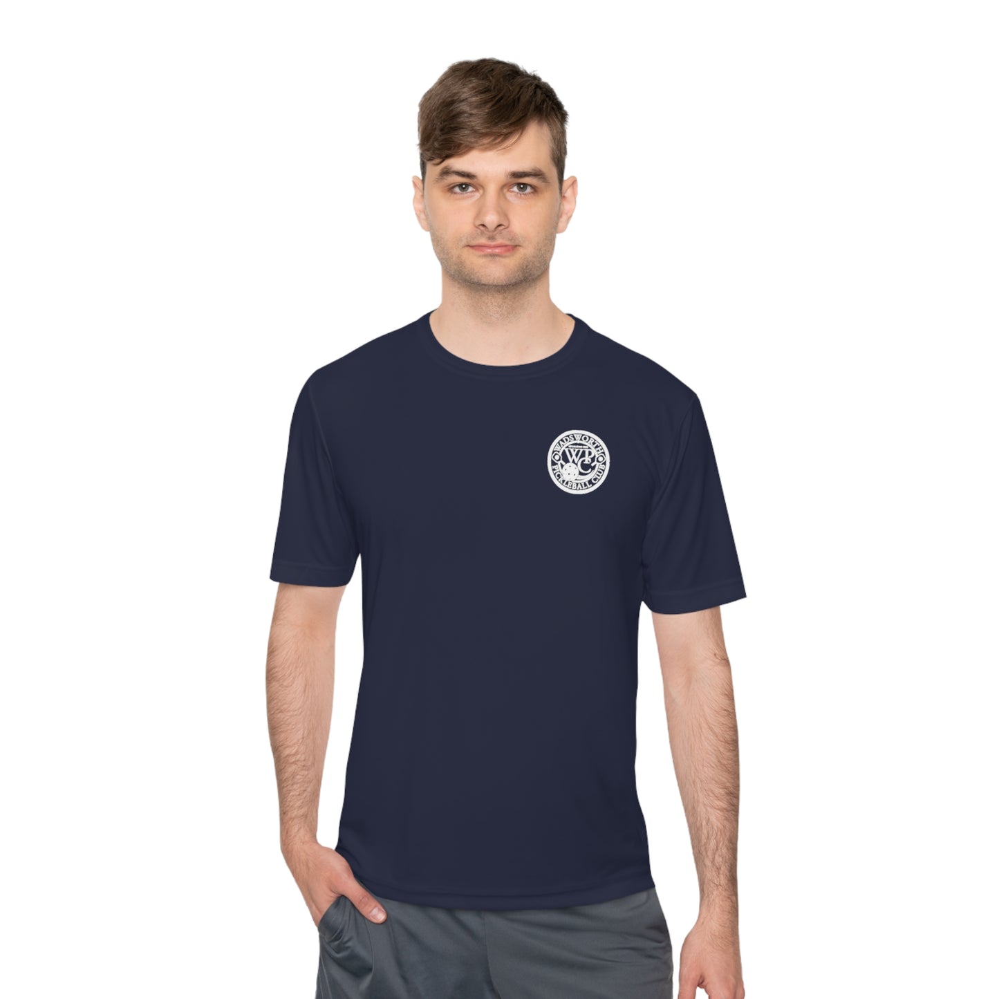 WPC BLACK-WHITE POCKET LOGO SPORT-TEK (FRONT & LOGO BACK) - Unisex Moisture Wicking Tee
