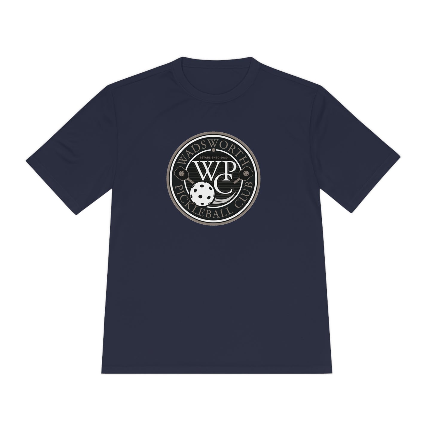WPC GRAY LOGO SPORT-TEK (FRONT & PICKLEBALL BACK) - Unisex Moisture Wicking Tee