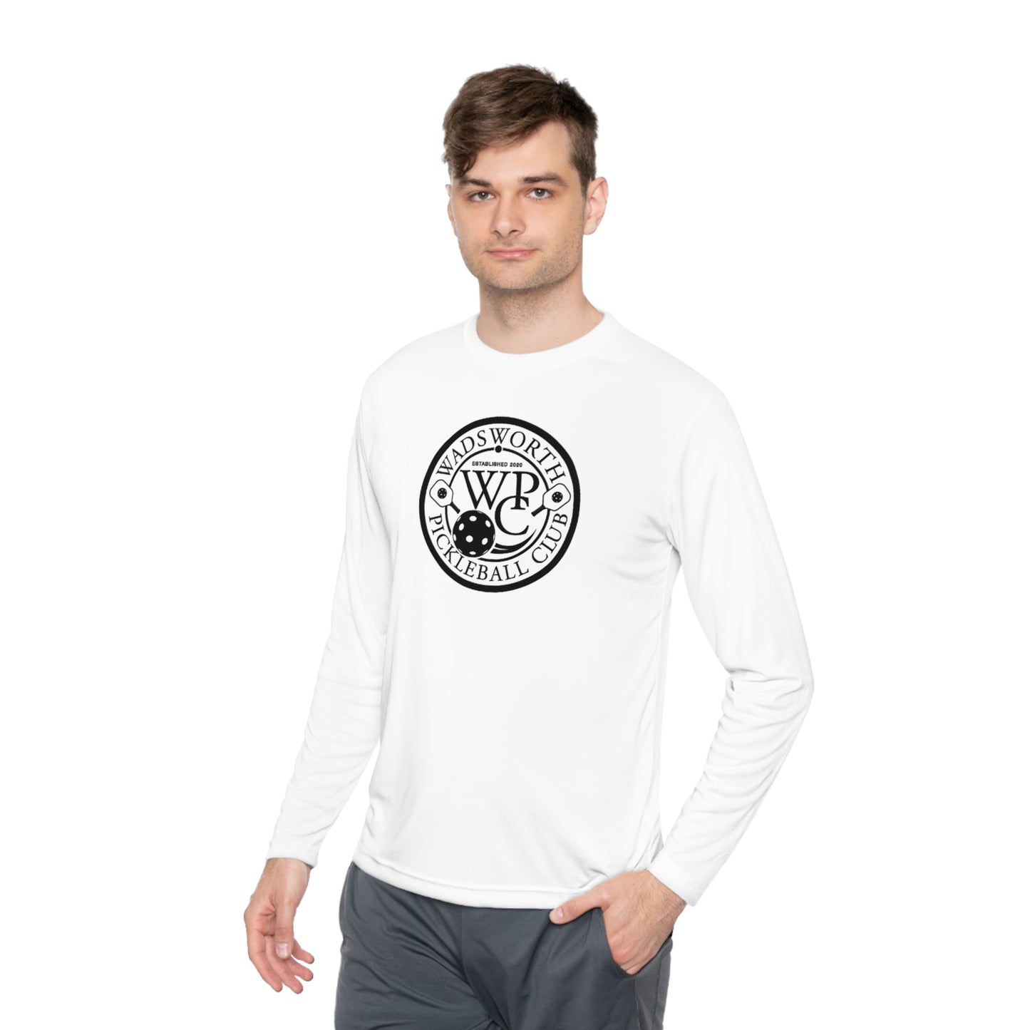 WPC BLACK-WHITE LOGO SPORT-TEK (FRONT & PICKLEBALL BACK) - Unisex Lightweight Long Sleeve Tee