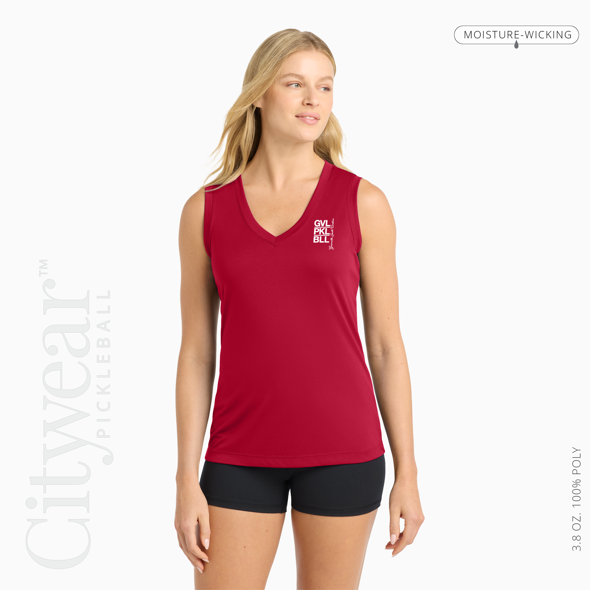 Women's V-Neck Sleeveless T-Shirt-GVL