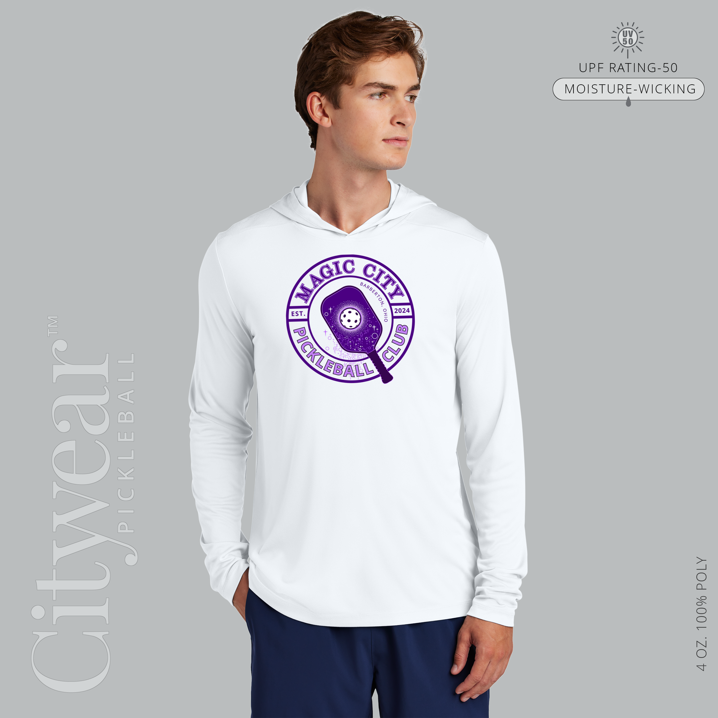 Men's UV Long Sleeve Hoodie-MCPC