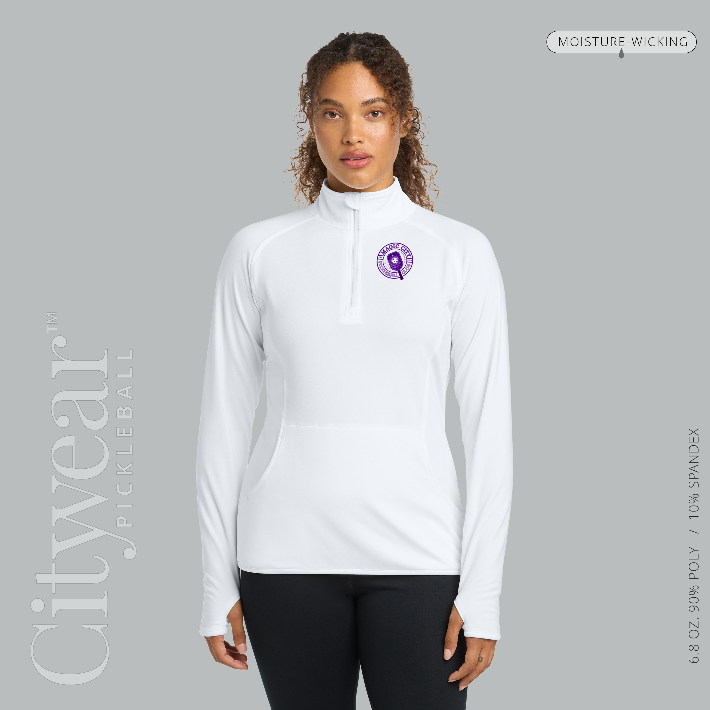 Women's Stretch Quarter-Zip Pullover-MCPC