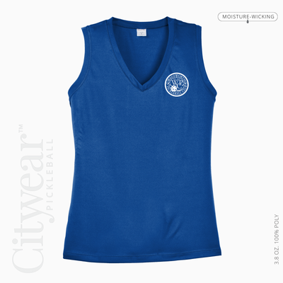 Women's V-Neck Sleeveless T-Shirt-WPC