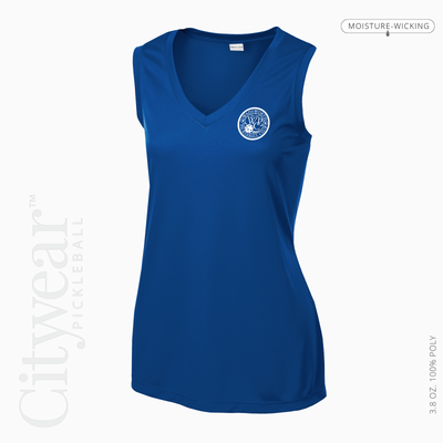 Women's V-Neck Sleeveless T-Shirt-WPC