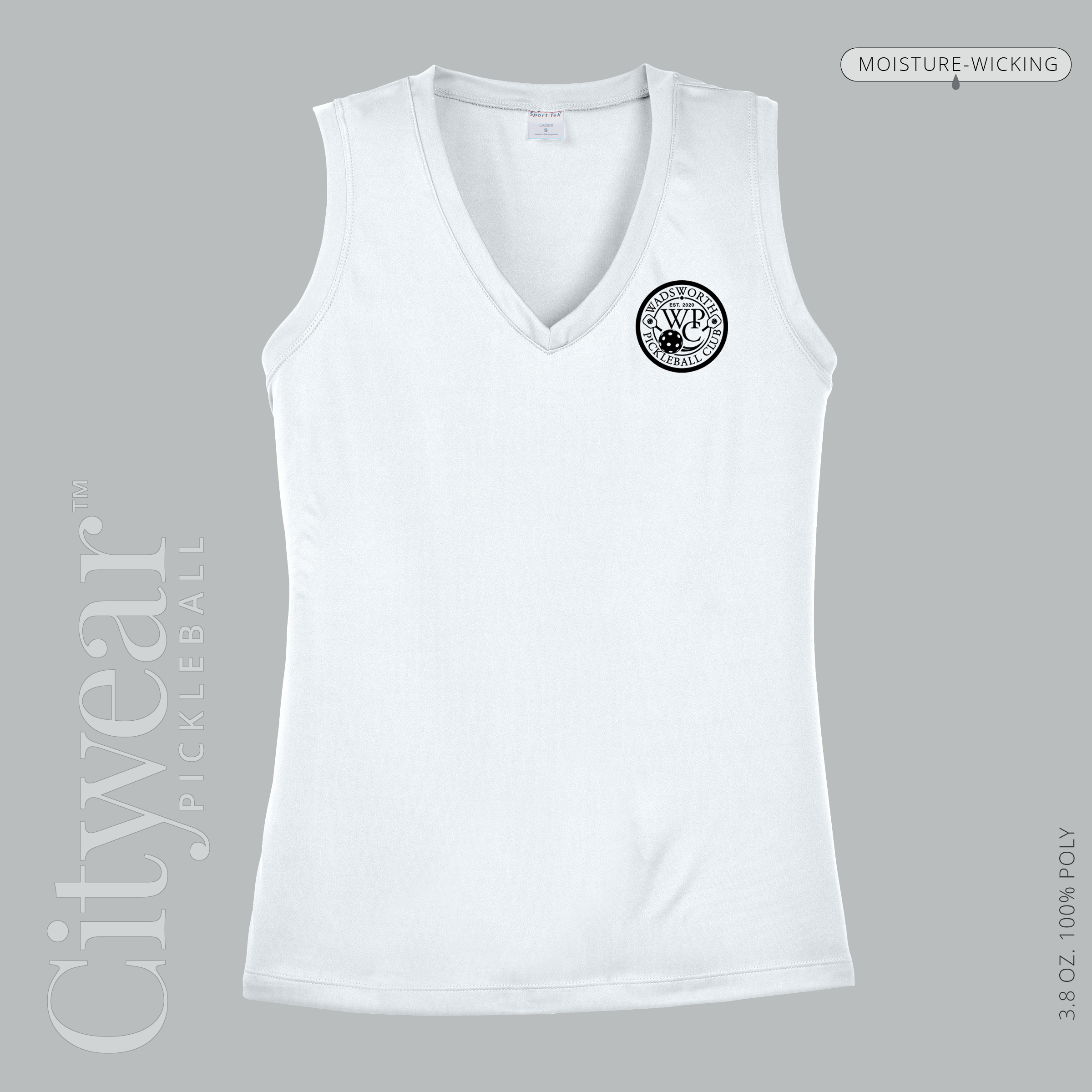 Women's V-Neck Sleeveless T-Shirt-WPC