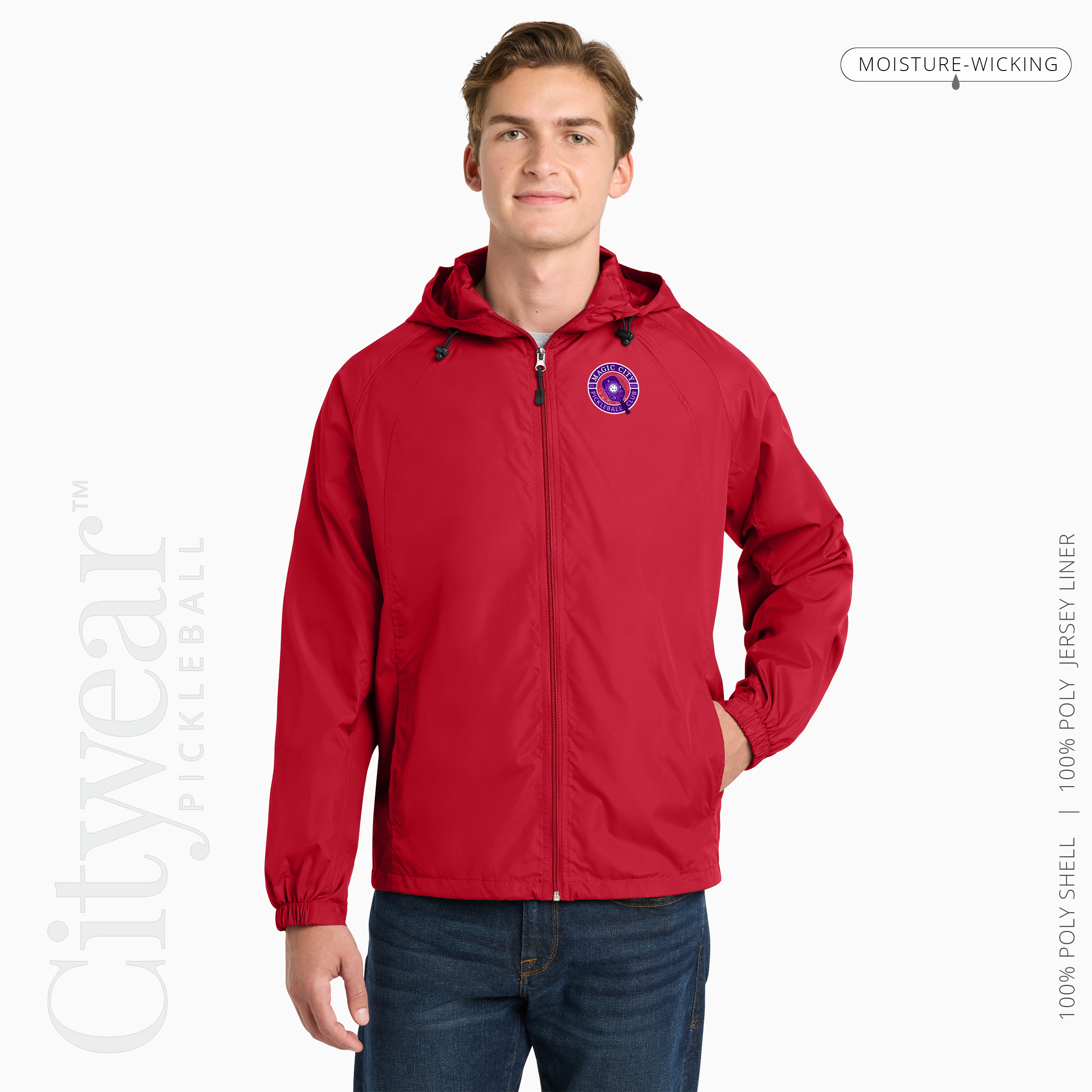 Men's Hooded Raglan Jacket-MCPC
