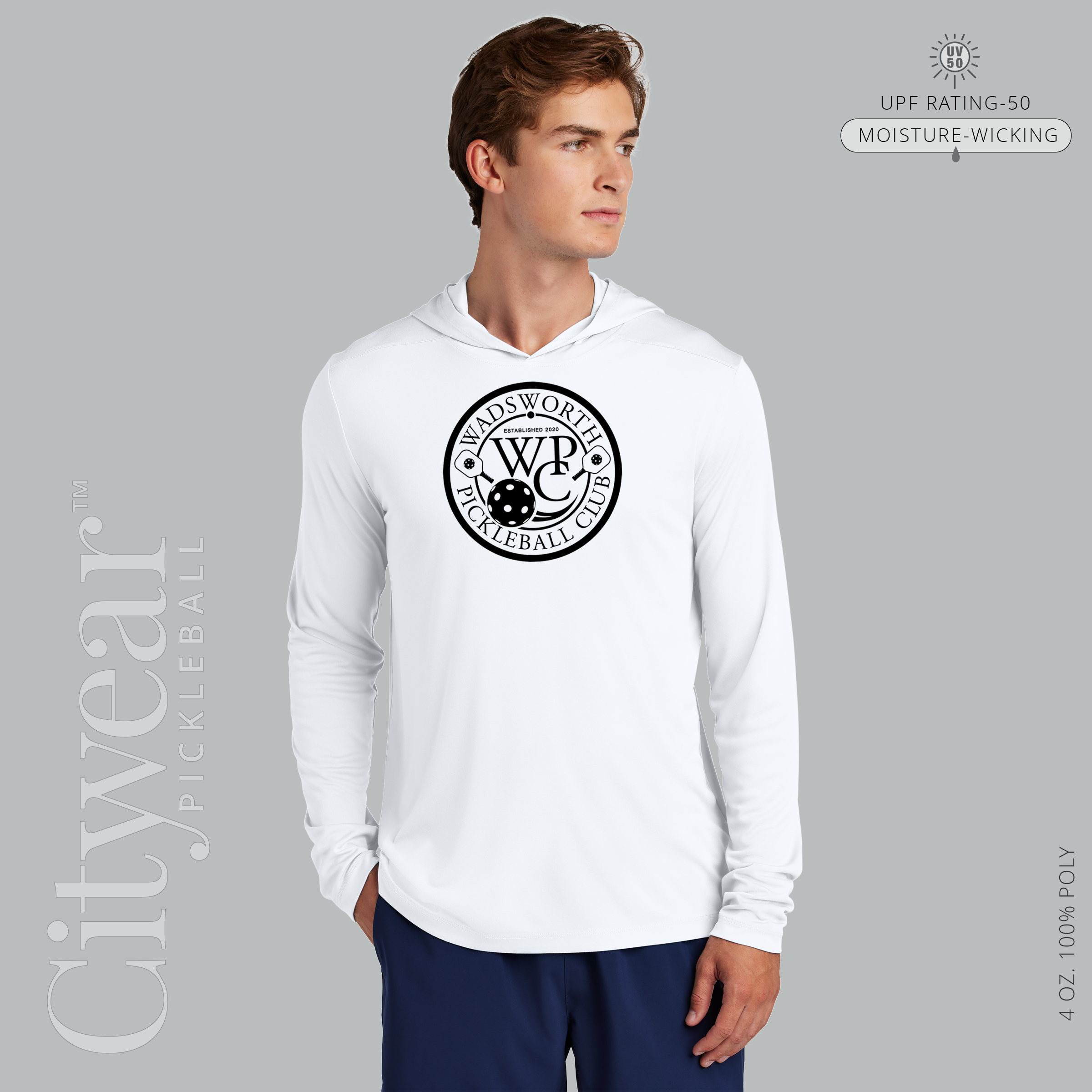 Men's UV Long Sleeve Hoodie-WPC