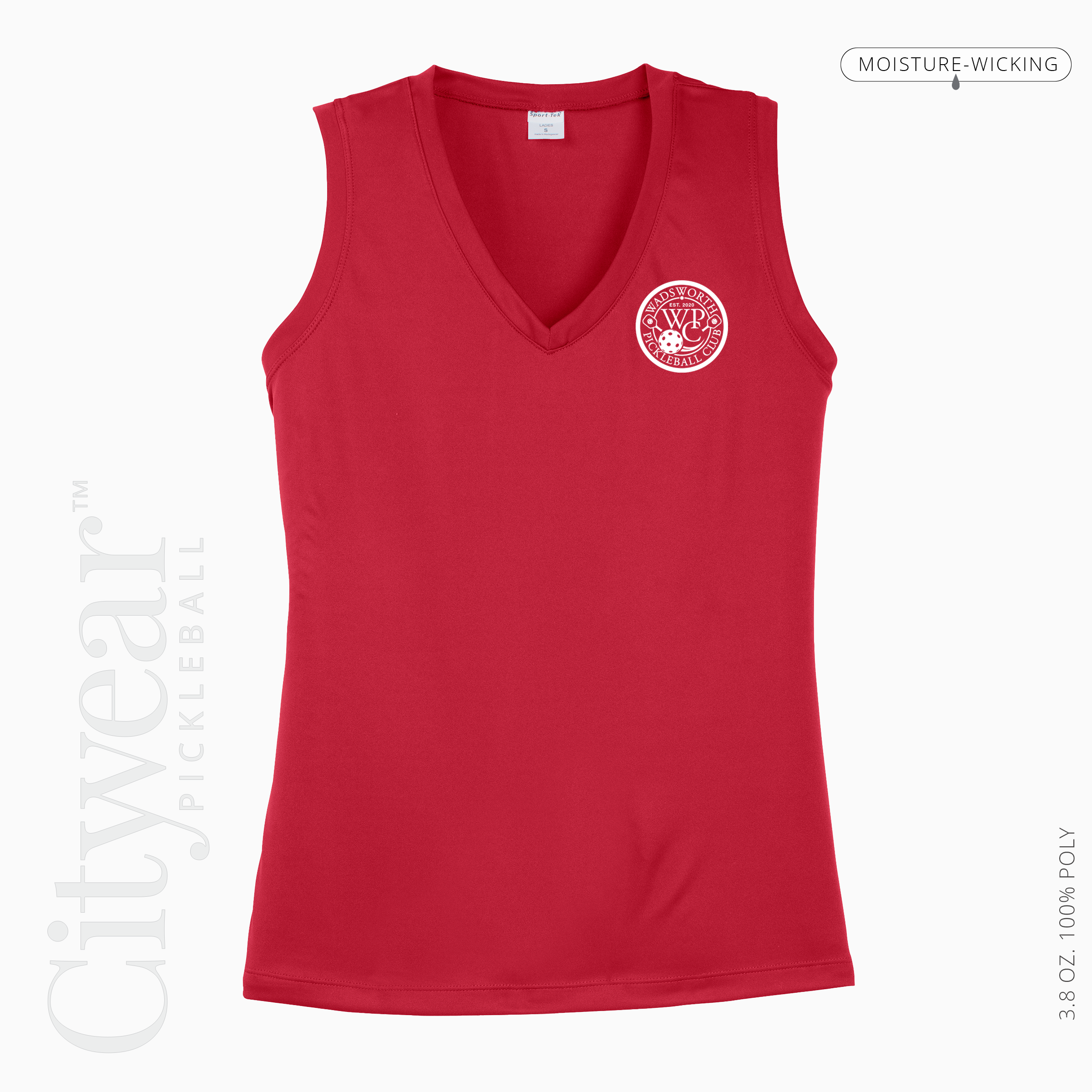Women's V-Neck Sleeveless T-Shirt-WPC