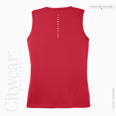 Women's V-Neck Sleeveless T-Shirt-WPC