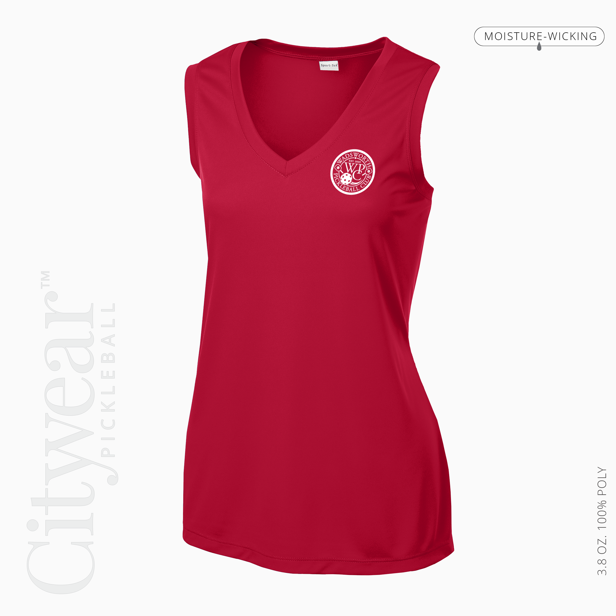 Women's V-Neck Sleeveless T-Shirt-WPC