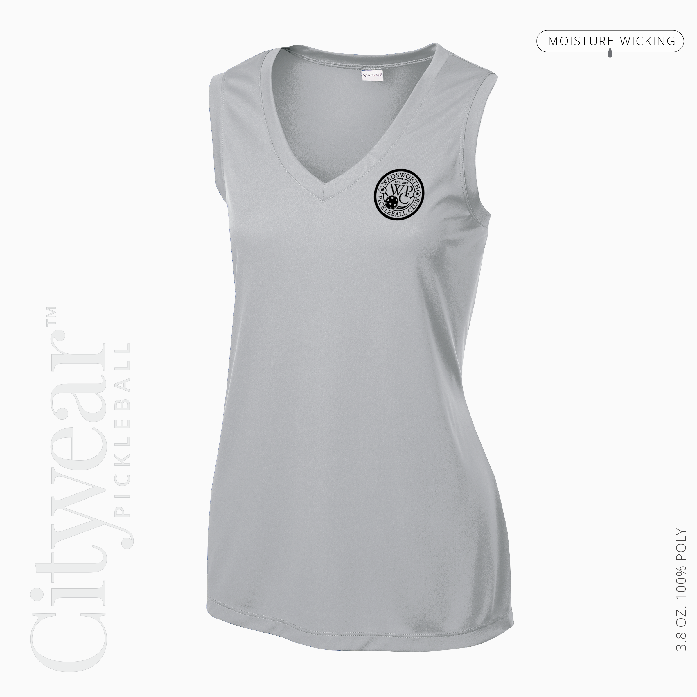 Women's V-Neck Sleeveless T-Shirt-WPC