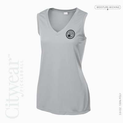 Women's V-Neck Sleeveless T-Shirt-WPC