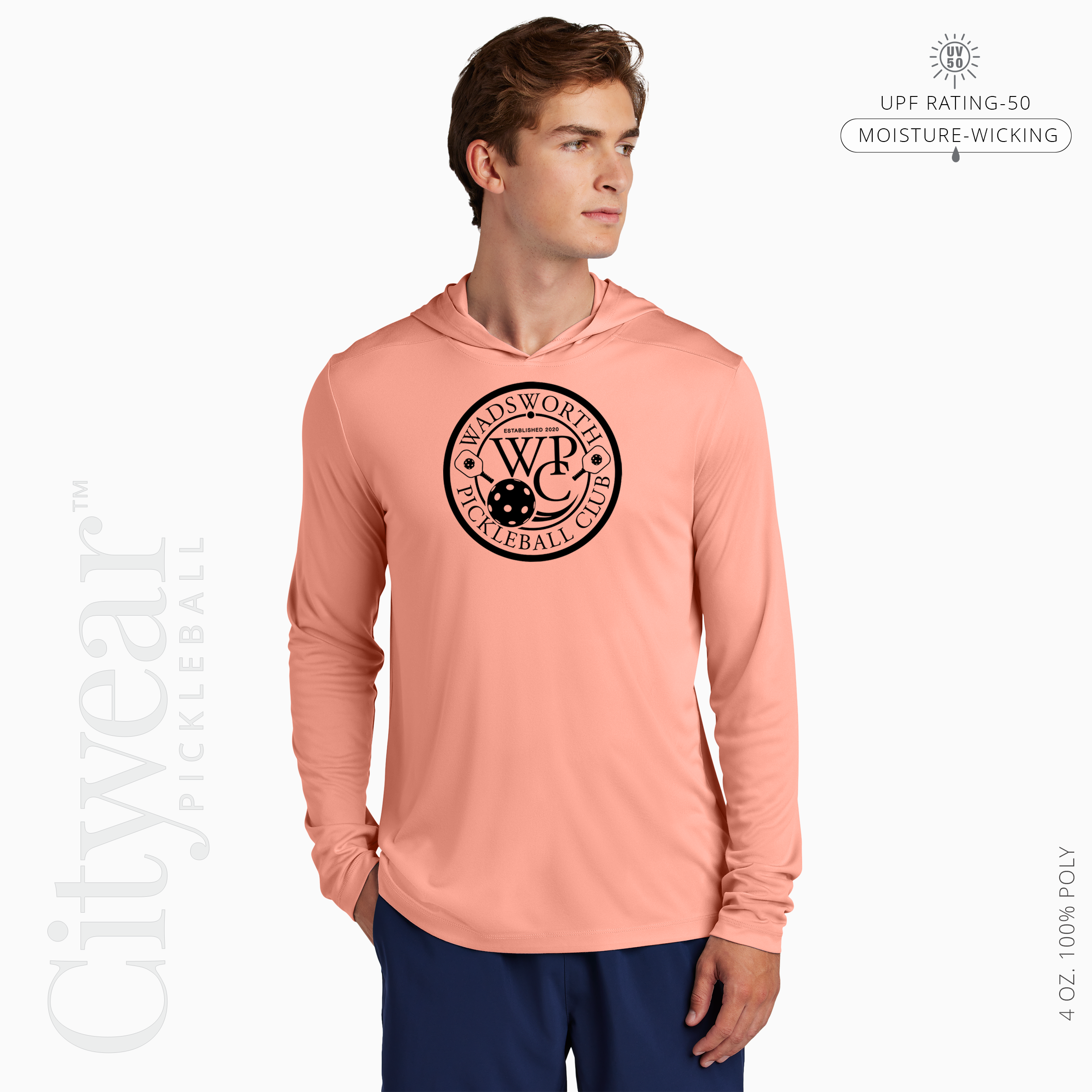 Men's UV Long Sleeve Hoodie-WPC