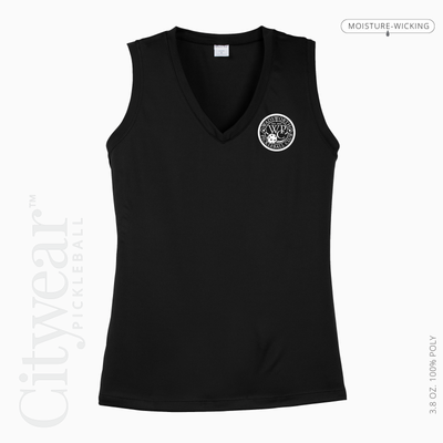 Women's V-Neck Sleeveless T-Shirt-WPC