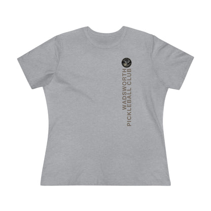 WPC VERTICAL GRAY WHITE, Relaxed Fit Women's T-shirt
