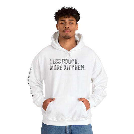 LESS COUCH. MORE KITCHEN, Unisex Heavy Blend™ Hooded Sweatshirt