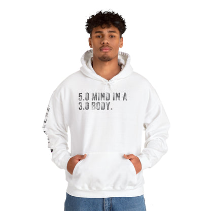 5.0 MIND IN A 3.0 BODY, Unisex Heavy Blend™ Hooded Sweatshirt