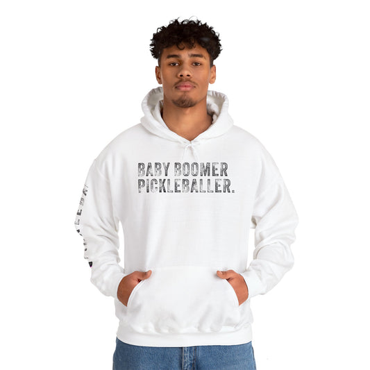 BABY BOOMER PICKLEBALLER, Unisex Heavy Blend™ Hooded Sweatshirt