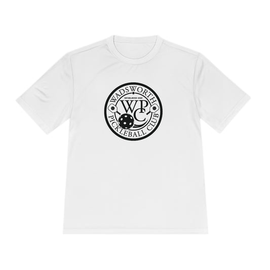WPC BLACK-WHITE LOGO SPORT-TEK (FRONT & PICKLEBALL BACK) - Unisex Moisture Wicking Tee