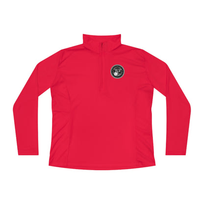 WPC CIRCULAR GRAY LOGOS LADIES SPORT-TEK (FRONT & BACK) - Ladies Quarter-Zip Pullover