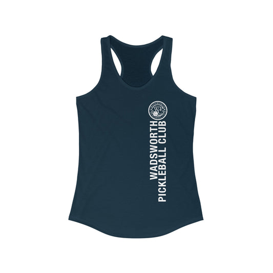 WPC WHITE-BLACK VERTICAL LOGO (FRONT ONLY) Women's Ideal Racerback Tank