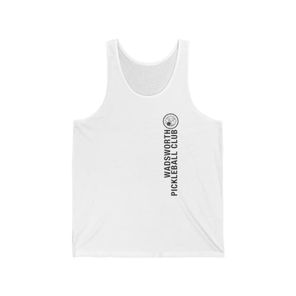 WPC WHITE-BLACK VERTICAL LOGO (FRONT & PICKLEBALL BACK) - Unisex Jersey Tank