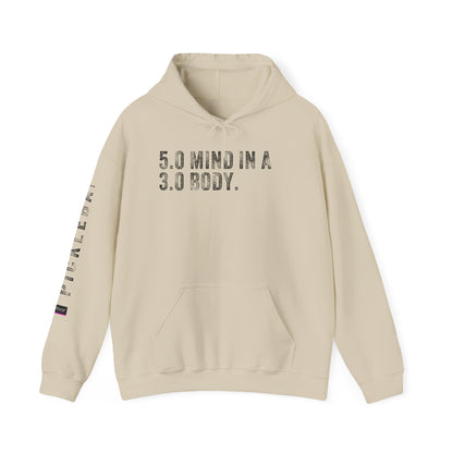 5.0 MIND IN A 3.0 BODY, Unisex Heavy Blend™ Hooded Sweatshirt