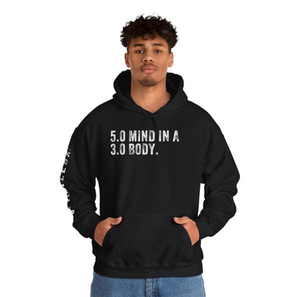 5.0 MIND IN A 3.0 BODY, Unisex Heavy Blend™ Hooded Sweatshirt