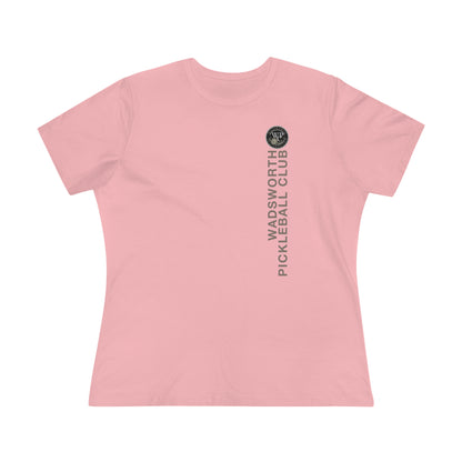WPC VERTICAL GRAY WHITE, Relaxed Fit Women's T-shirt