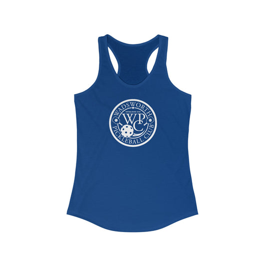 WPC WHITE-BLACK LOGO (FRONT ONLY) - Women's Ideal Racerback Tank