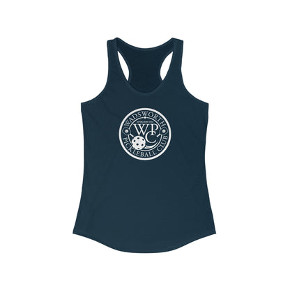 WPC WHITE-BLACK LOGO (FRONT ONLY) - Women's Ideal Racerback Tank