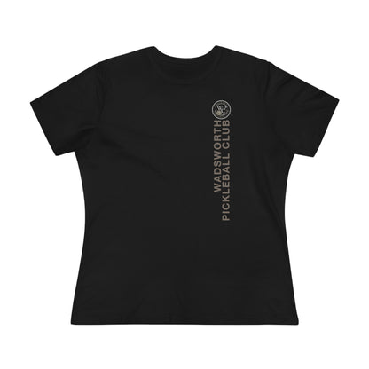 WPC VERTICAL GRAY WHITE, Relaxed Fit Women's T-shirt